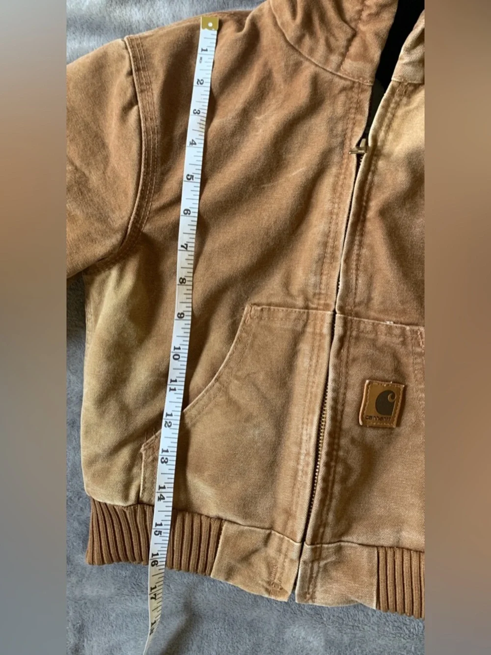 Carhartt Kids Tan Hooded Puffer Jacket